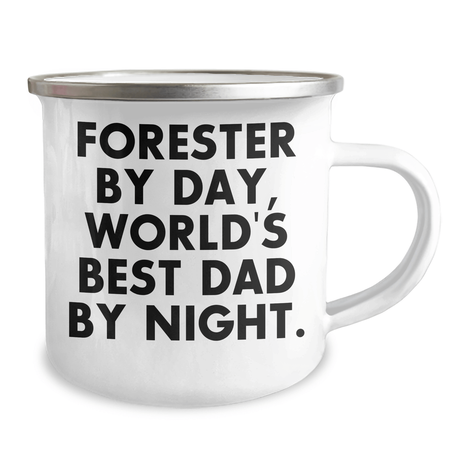 Forester Gifts - Funny Camping Mug, Forester By Day, World's Best Dad By Night. Gifts from Family, Perfect for Father's Day - Victory Thru Vision