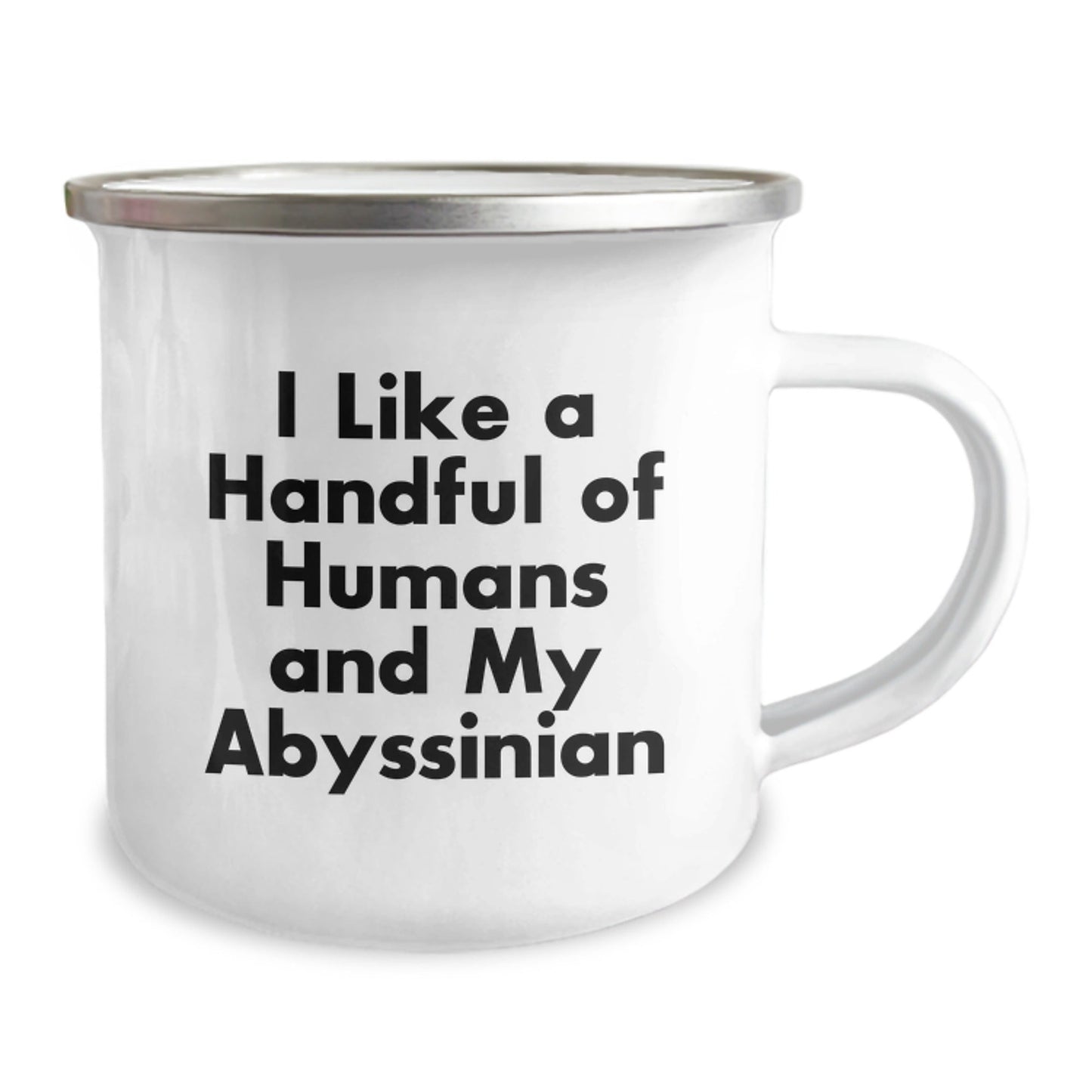 Funny Abyssinian Cat Lover Gifts - I Like A Handful Of Humans And My Abyssinian, Graduation Unique Gifts for Men, Women, Friends, Family - Victory Thru Vision