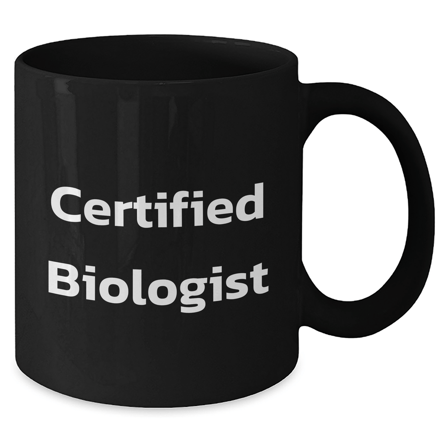 Funny Biologist Gifts from Men, Unique Black Coffee Mug for Father's Day, 'Certified Biologist' Quote, 11oz or 15oz Capacity, Microwave and Dishwasher Safe - Victory Thru Vision