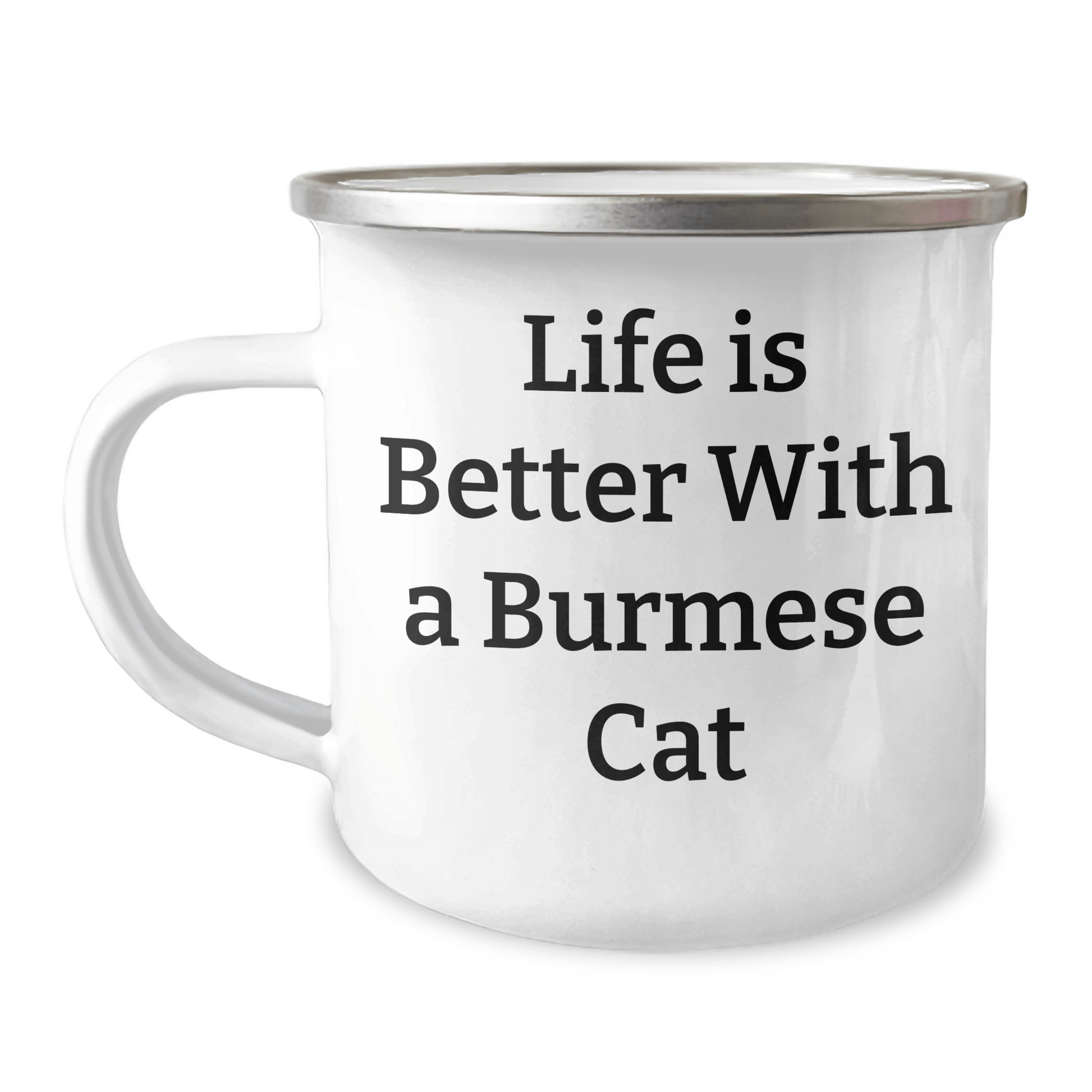 Funny Burmese Cat Gifts for Men - Life Is Better With A Burmese Cat Camping Mug, Father's Day Unique Gifts from Men to Family - Victory Thru Vision