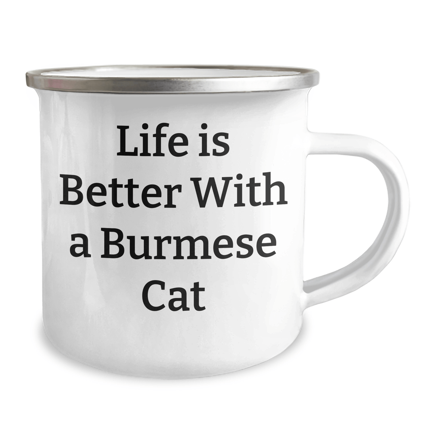 Funny Burmese Cat Gifts for Men - Life Is Better With A Burmese Cat Camping Mug, Father's Day Unique Gifts from Men to Family - Victory Thru Vision