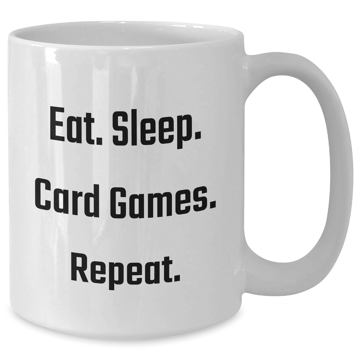 Funny Card Games Lover Gifts from Mom to Dad on Father's Day White Coffee Mug - Victory Thru Vision