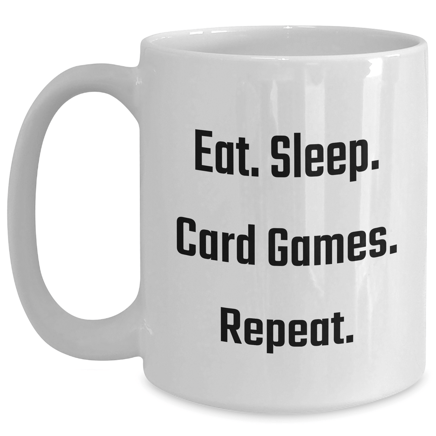 Funny Card Games Lover Gifts from Mom to Dad on Father's Day White Coffee Mug - Victory Thru Vision