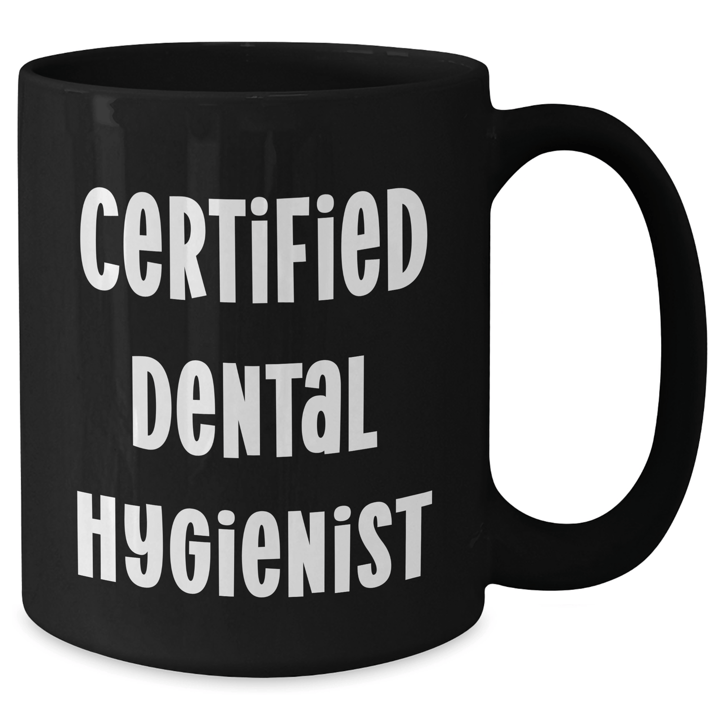 Funny Certified Dental Hygienist Gifts from Dad to Mom on Mother's Day, Black Coffee Mug for Mom's Special Day, 'A smile is the best makeup' Quote - Victory Thru Vision