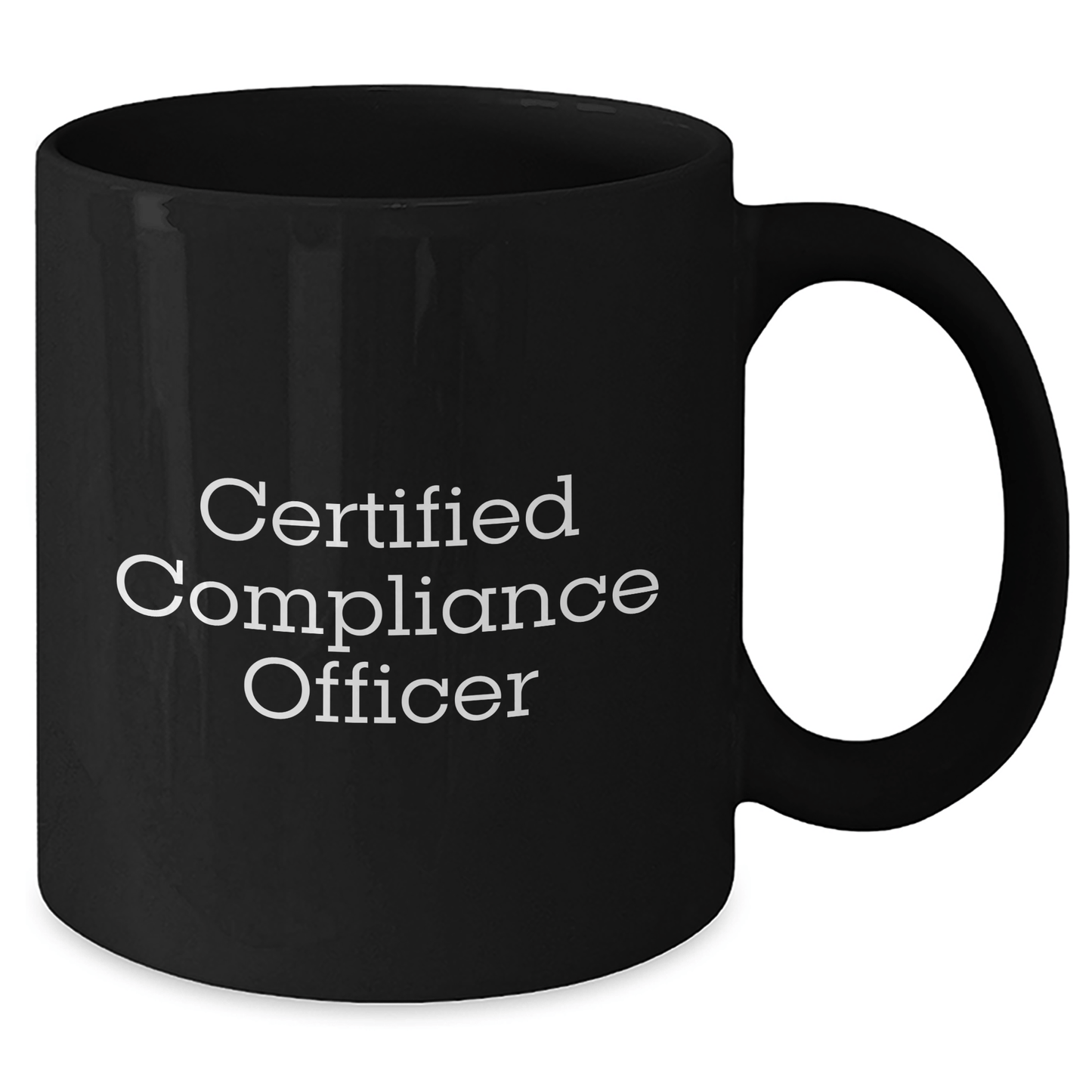 Funny Compliance Officer Gifts from Friends - Certified Compliance Officer Quote on Black Coffee Mug for Father's Day - Victory Thru Vision