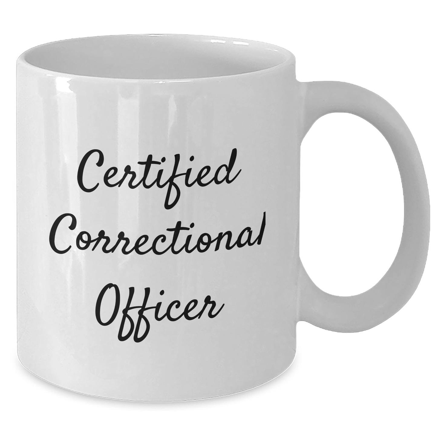 Funny Correctional Officer Certified Gifts from Friends and Family for White Coffee Mug - Unique Father's Day Presents for Correctional Officer Men - Victory Thru Vision