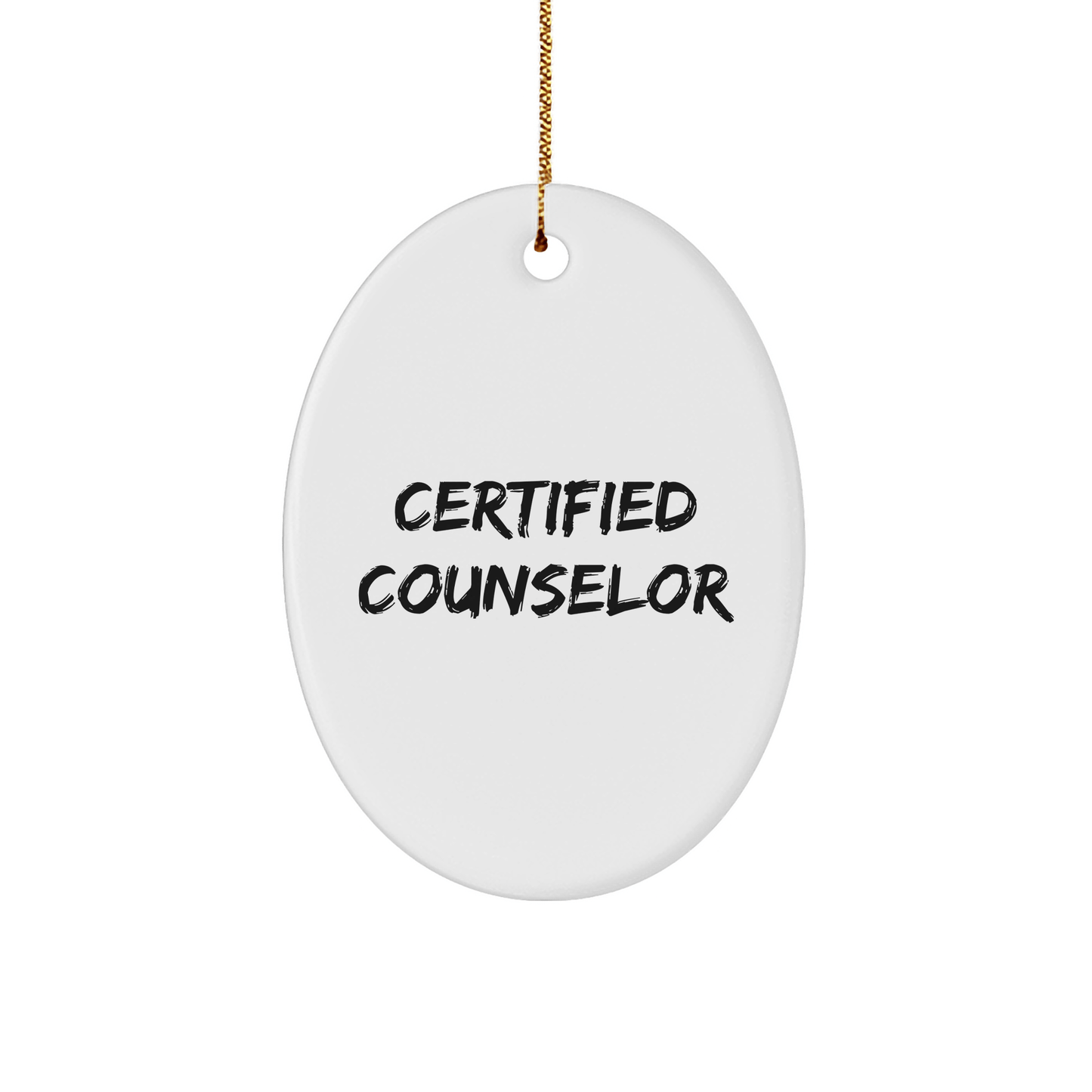 Funny Counselor Gifts from Friends, 'You're a-maze-ing!' Oval Ornament for Christmas - Victory Thru Vision