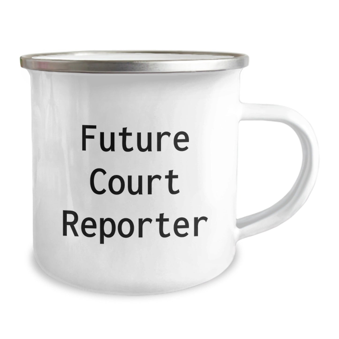 Funny Court Reporter Gifts from Friends to Future Court Reporters, Court Reporter Mug for Graduation, Camping Mug with Inspirational Quote - Victory Thru Vision