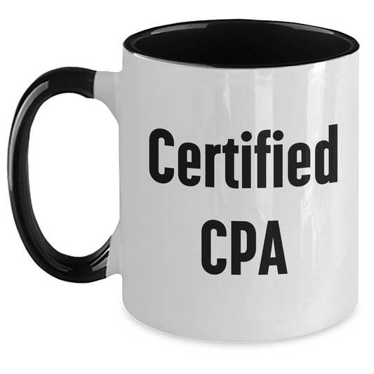 Funny CPA Quotes Gifts for Men, Two Tone Coffee Mug, Father's Day Unique Gifts from Family, Friends, Coworkers, Certified Cpa Enthusiasts, CPA Lovers, CPA Professionals - Victory Thru Vision