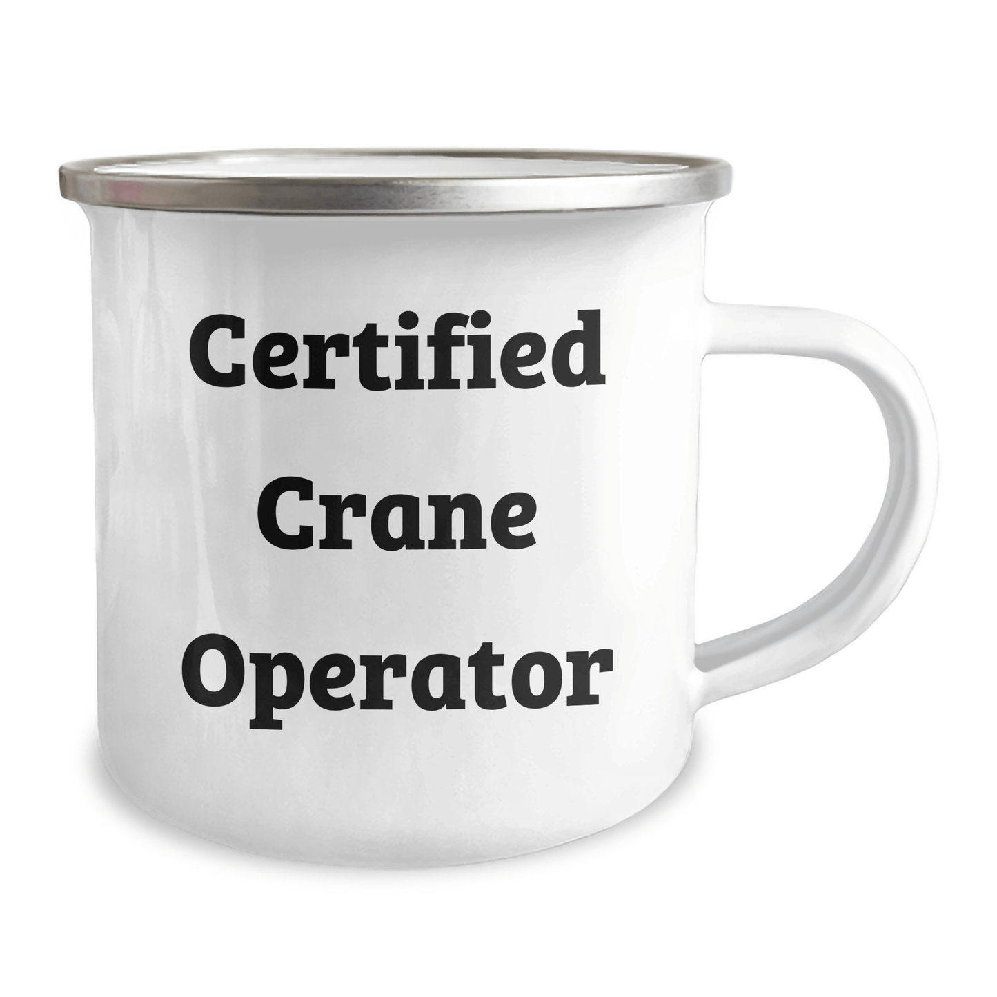 Funny Crane Operator Gifts - 'Certified Crane Operator' Camping Mug for Dad this Father's Day, Gifts from Men to Crane Operator Friends - Victory Thru Vision