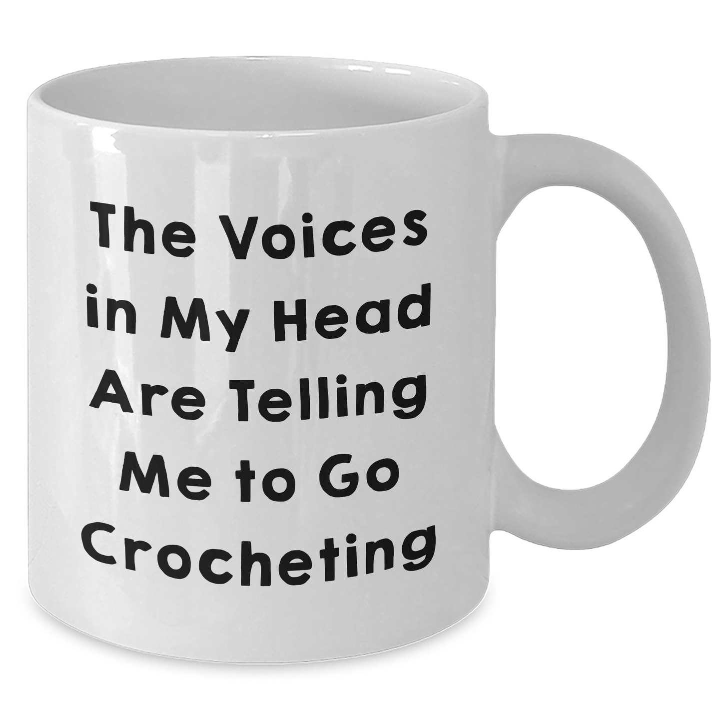 Funny Crocheting Quotes Gifts for Women from Family, Unique White Coffee Mug for Graduation - Victory Thru Vision