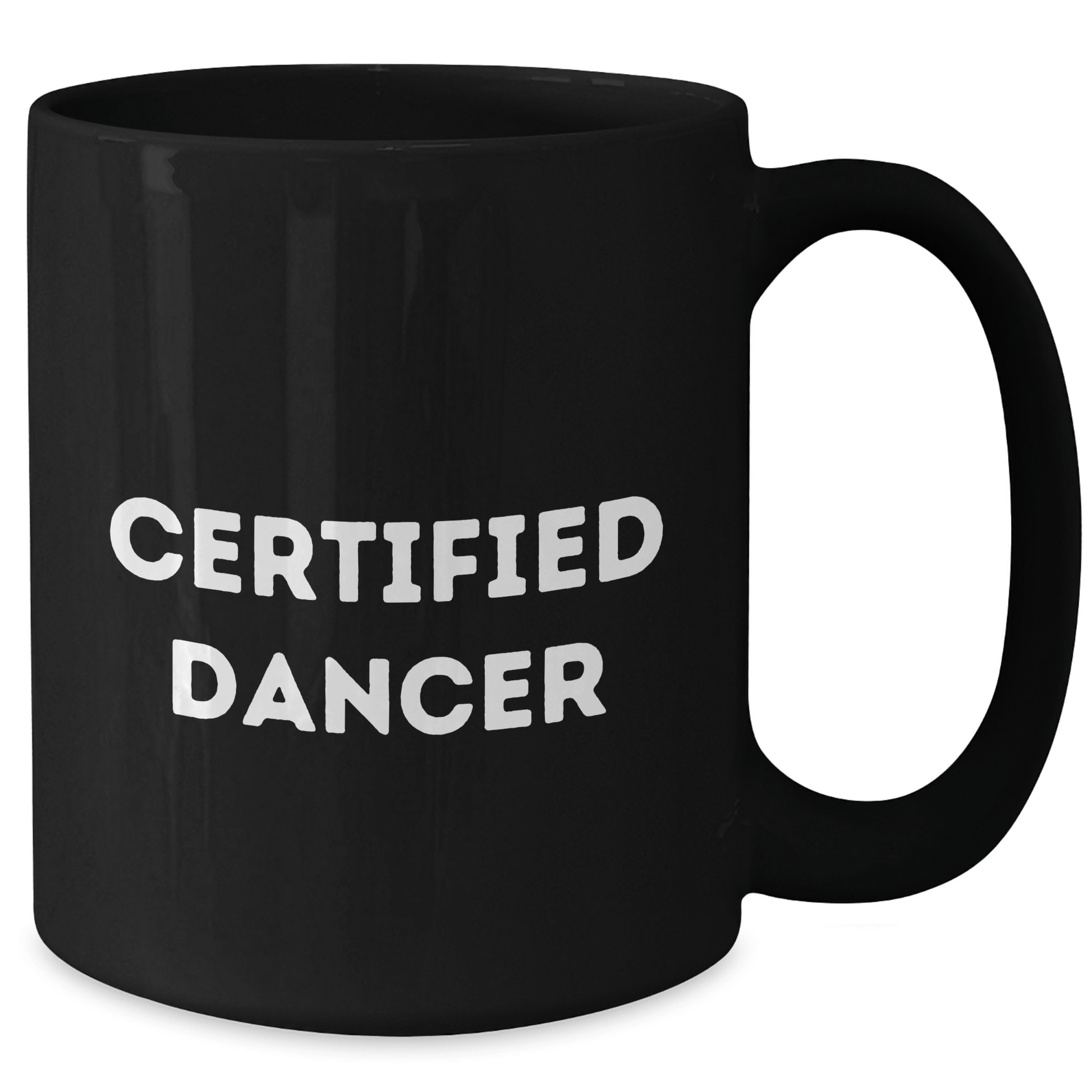 Funny Dancer Gifts for Men - 'I'm a Dancer at Heart' Black Coffee Mug, Father's Day Unique Gifts from Family - Victory Thru Vision