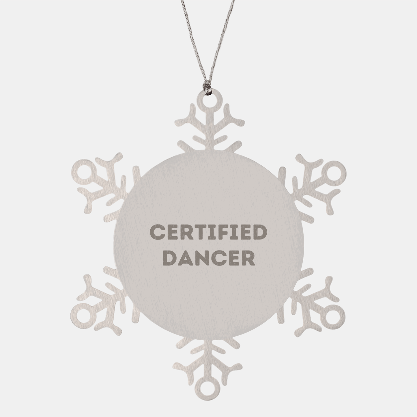 Funny Dancer Gifts from Family - Snowflake Ornament for Dancer Friends, Certified Dancer Christmas Unique Gifts, Gifts for Dancer Women - Victory Thru Vision