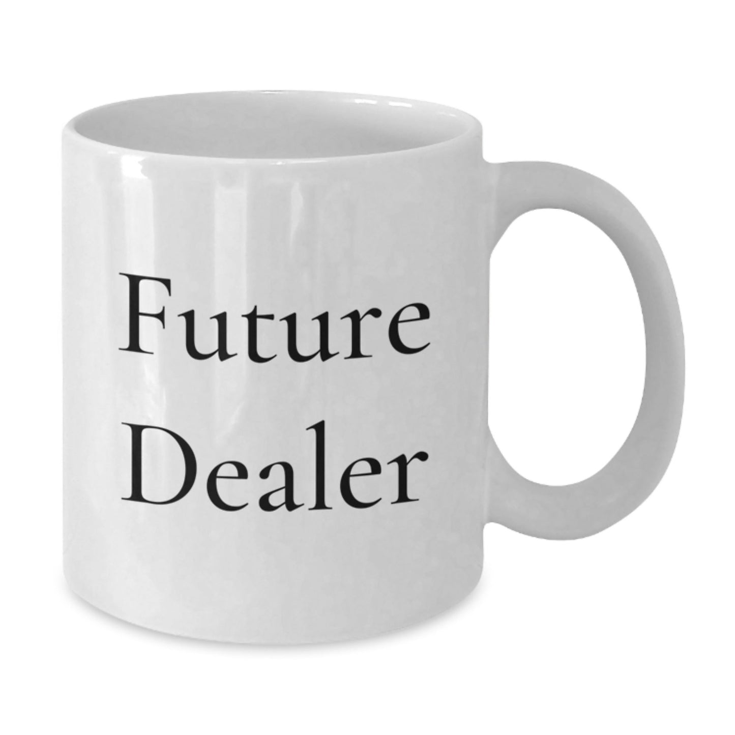 Funny Dealer Gifts from Friends, Inspirational White Coffee Mug for Future Dealers, Graduation Unique Gifts for Men - Victory Thru Vision