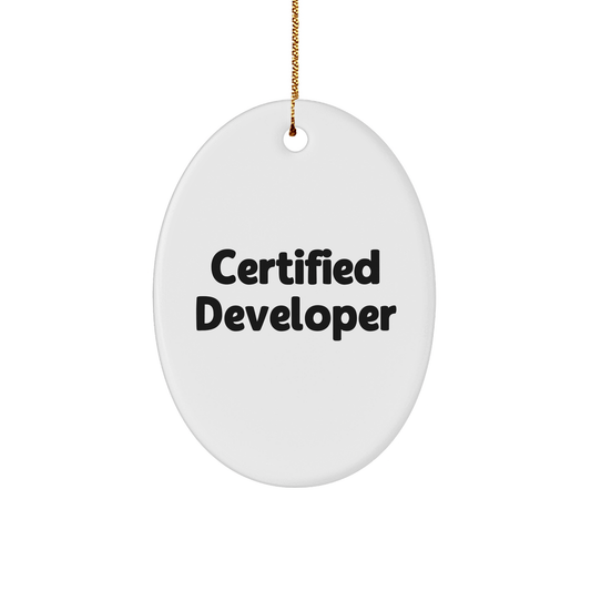 Funny Developer Quotes Oval Ornament Gifts from Friends to Men, Women, and Coworkers for Christmas - Victory Thru Vision