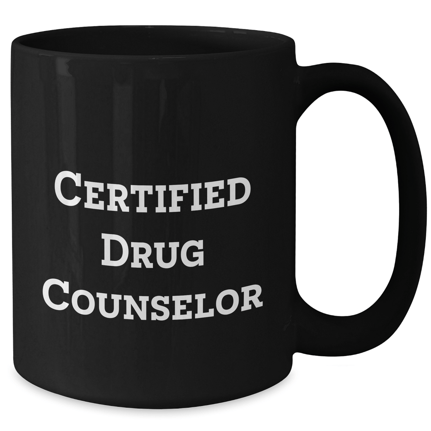 Funny Drug Counselor Gifts from Family - Black Coffee Mug for Fathers Day - Victory Thru Vision