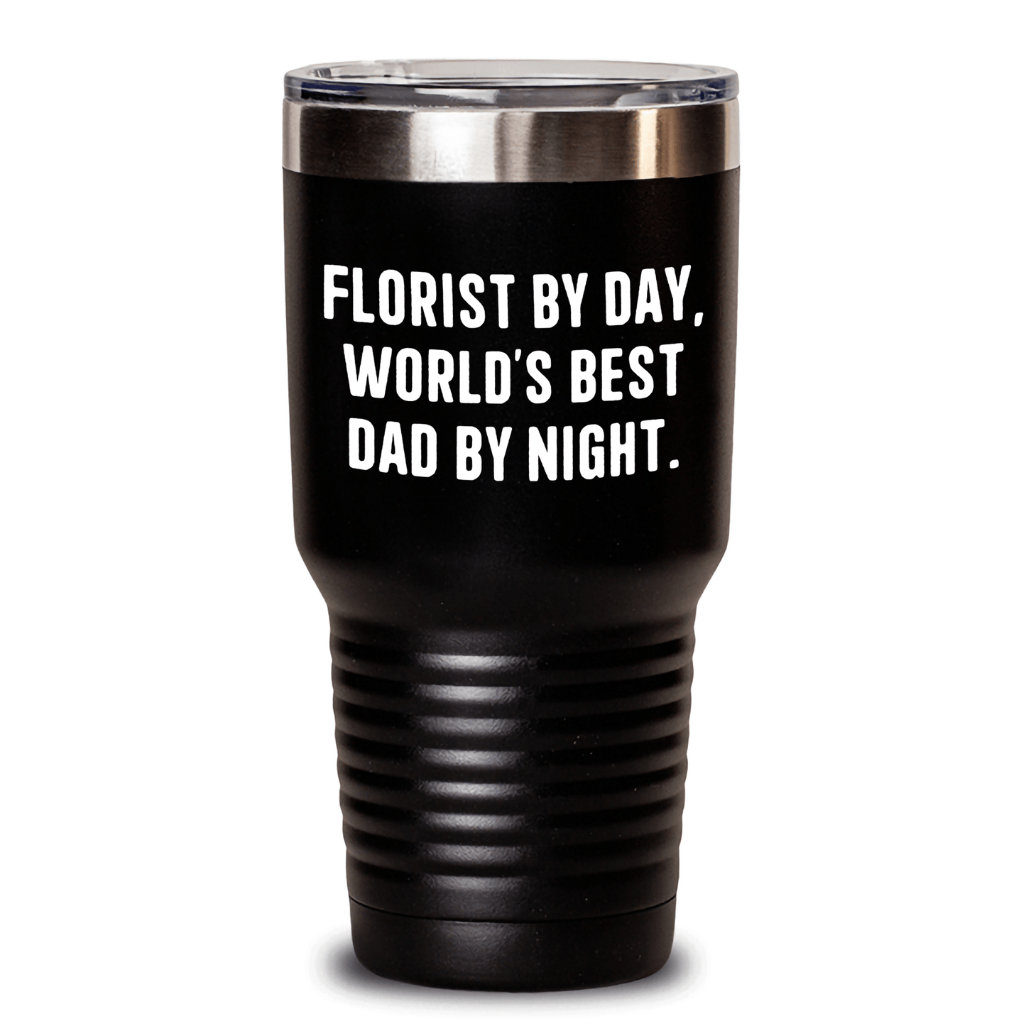 Funny Florist Gifts for Mom by Florist By Day, World's Best Dad By Night., Stainless Steel Tumbler for Mother's Day - Victory Thru Vision