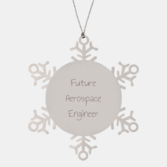 Funny Future Aerospace Engineer Snowflake Ornament Gifts from Friends and Family for Christmas - Victory Thru Vision
