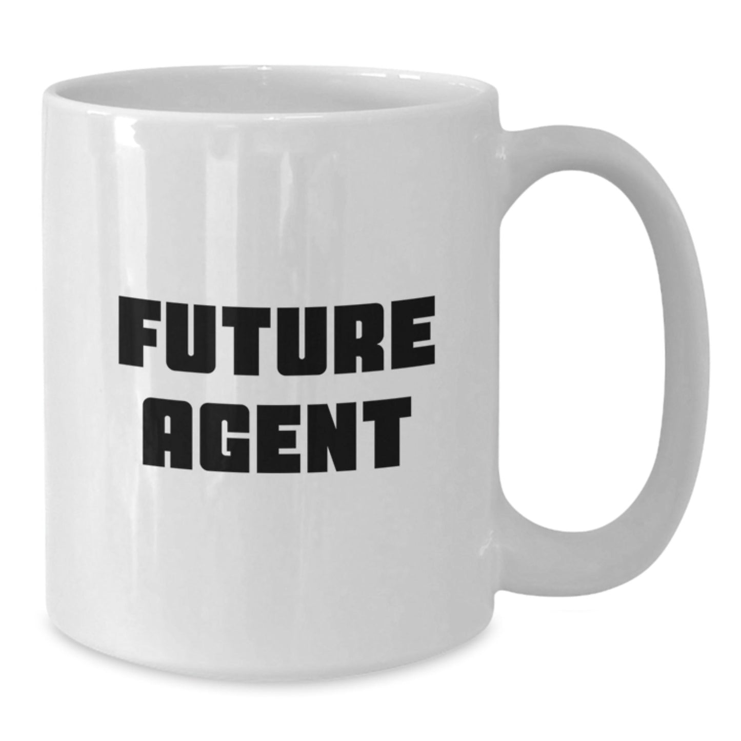 Funny Future Agent Graduation Gift Ideas - 'You're Gonna Be a Super Agent' White Coffee Mug, 11oz or 15oz Capacity, Ceramic, Microwave, Dishwasher Safe - Victory Thru Vision
