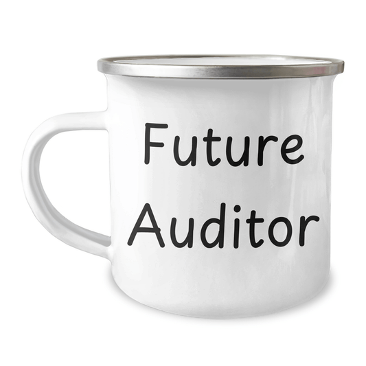 Funny Future Auditor Gifts from Friends - Inspirational Camping Mug for Graduation Celebration - Victory Thru Vision
