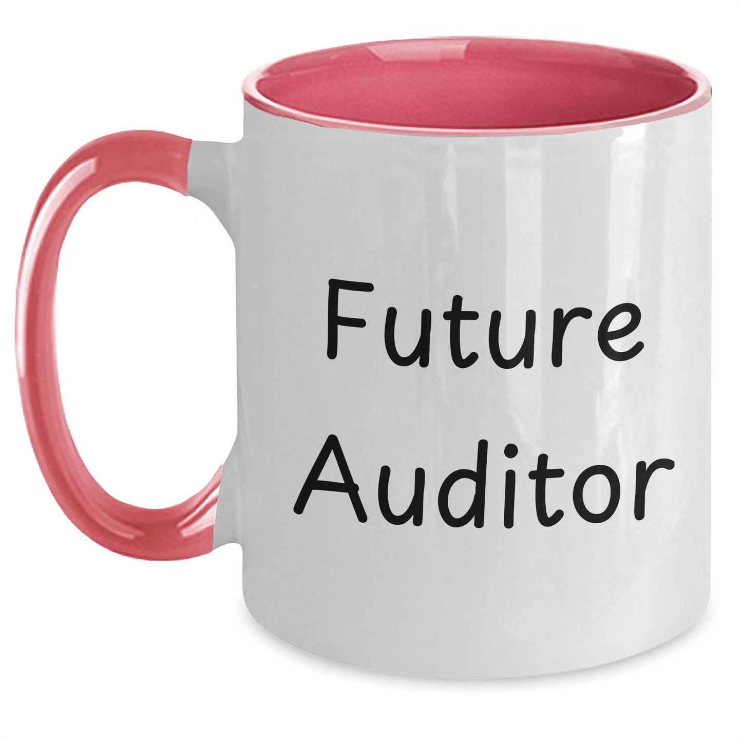 Funny Future Auditor Graduation Gifts from Friends for Auditor, Two Tone Coffee Mug with Inspirational Quote - Victory Thru Vision