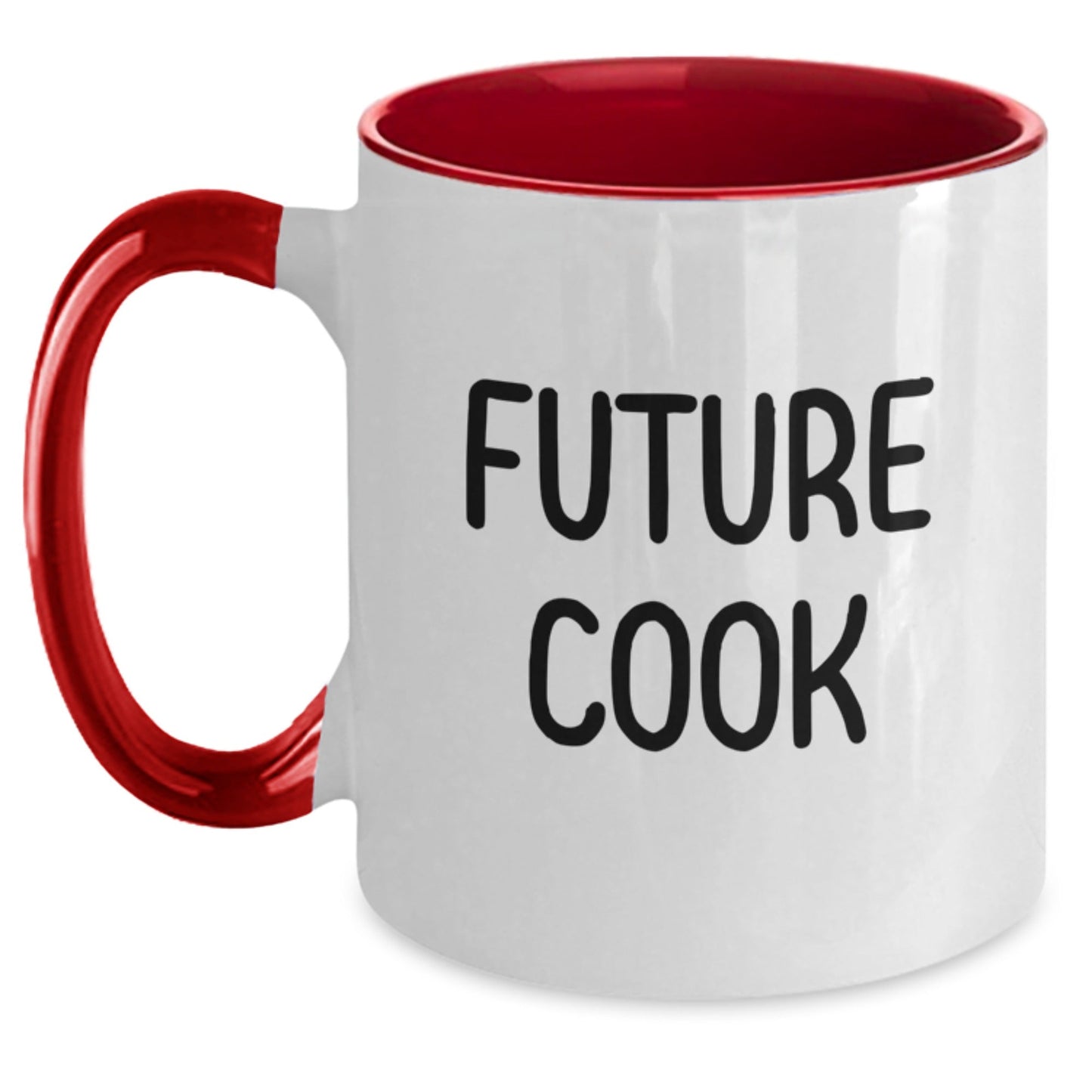 Funny Future Cook Gift Ideas, Two Tone Coffee Mug with Inspirational Quote, Gifts from Friends for Future Cook, 11oz Ceramic Mug - Victory Thru Vision