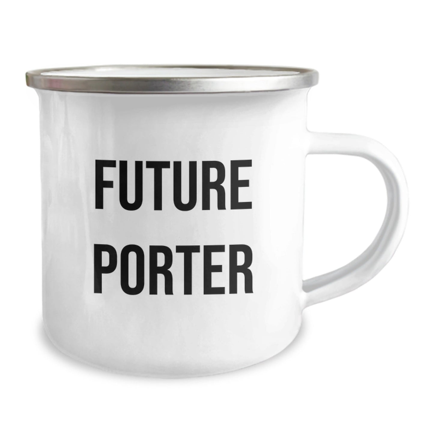 Funny Future Porter Camping Mug for Porter Graduation Gifts from Men to Friends - Victory Thru Vision