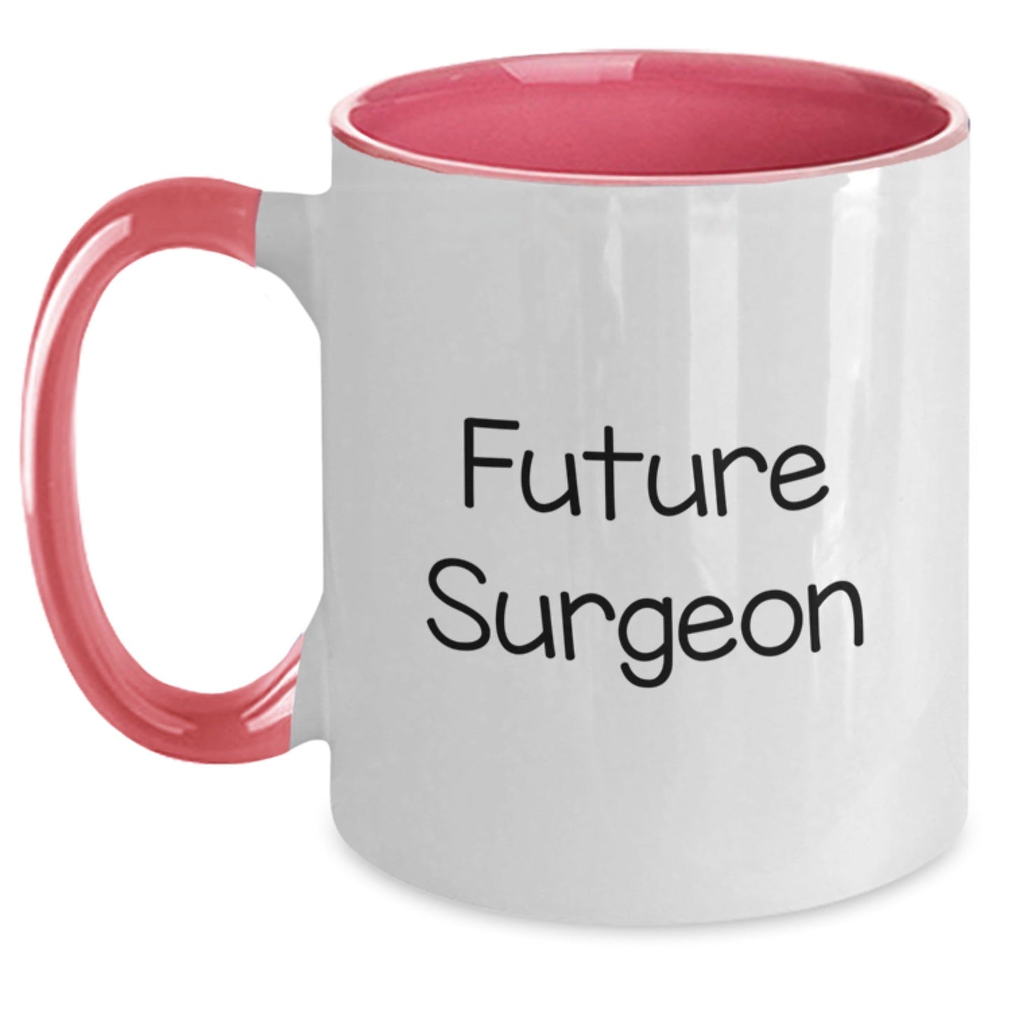 Funny Future Surgeon Gifts from Friends for Graduation Unique Two Tone Coffee Mugs, Inspirational Quotes for Men Women Coworkers Family, 11oz Ceramic Microwave Dishwasher Safe - Victory Thru Vision