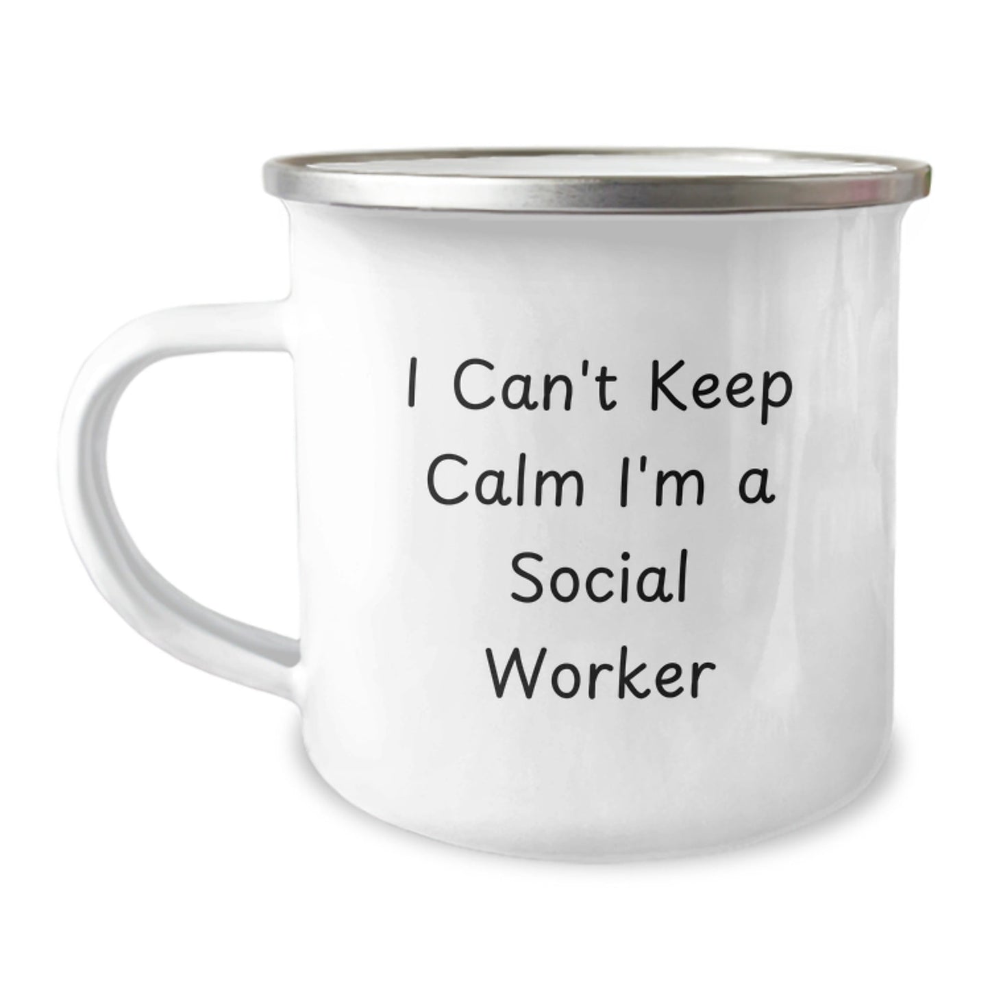 Funny I Can't Keep Calm I'm A Social Worker Gifts for Graduation Camping Mug, Gifts from Friends to Social Worker - Victory Thru Vision
