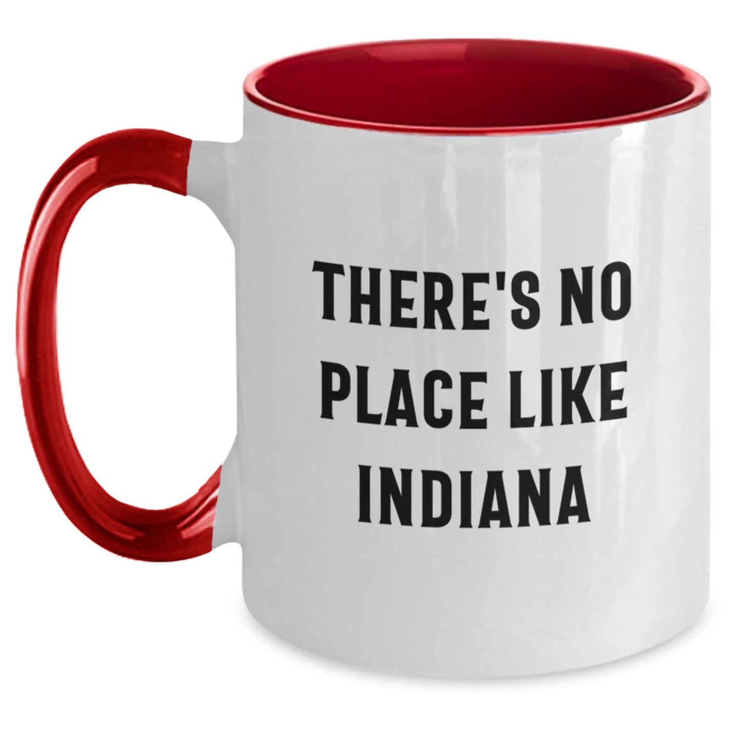 Funny Indiana Quotes Gifts for Men, Indiana Enthusiasts Two Tone Coffee Mug, Birthday Unique Gifts from Friends to Family - Victory Thru Vision