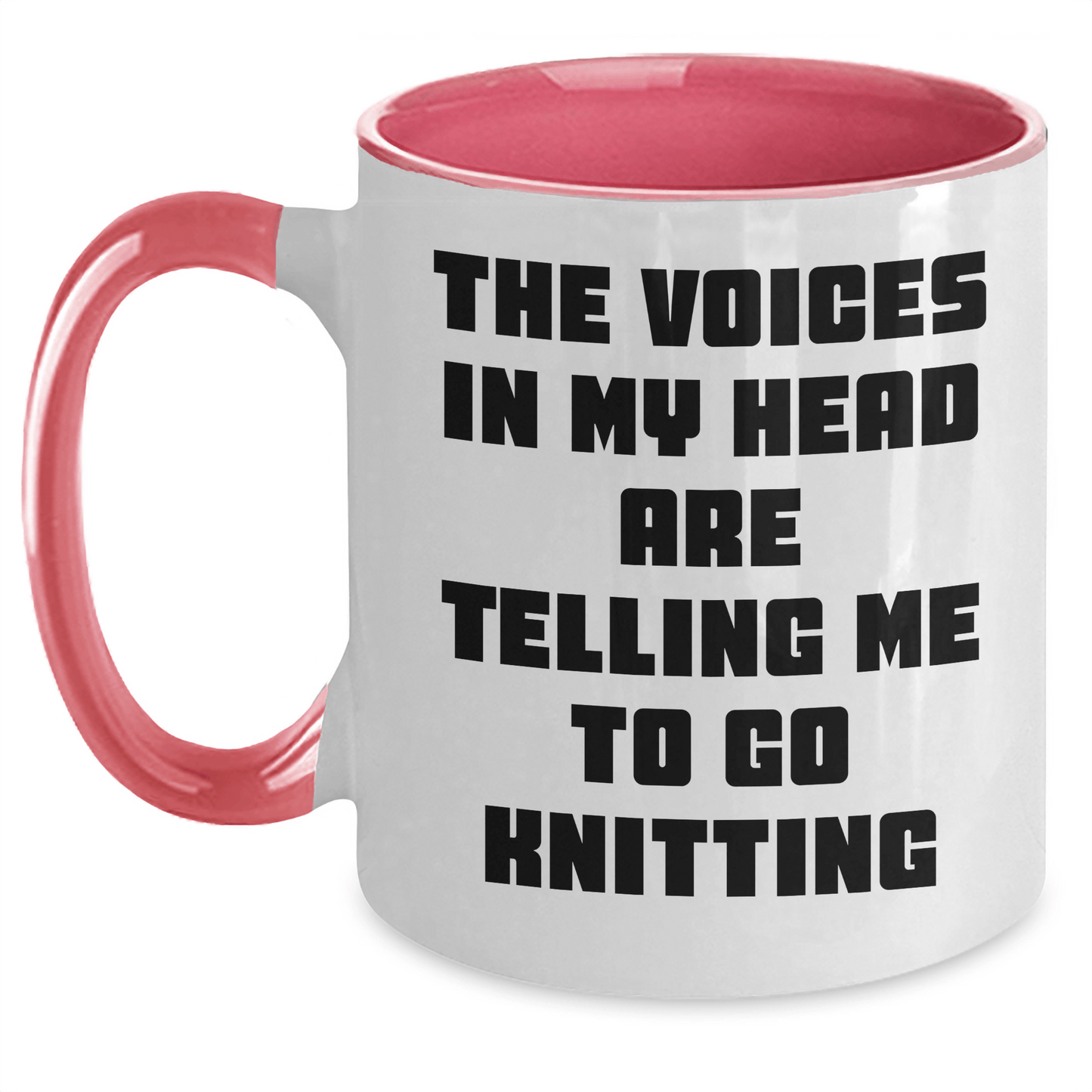 Funny Knitting Gifts for Friends and Family - Two Tone Coffee Mug with Quote - Graduation Unique Gifts from Mom, Dad, or Friends - Victory Thru Vision