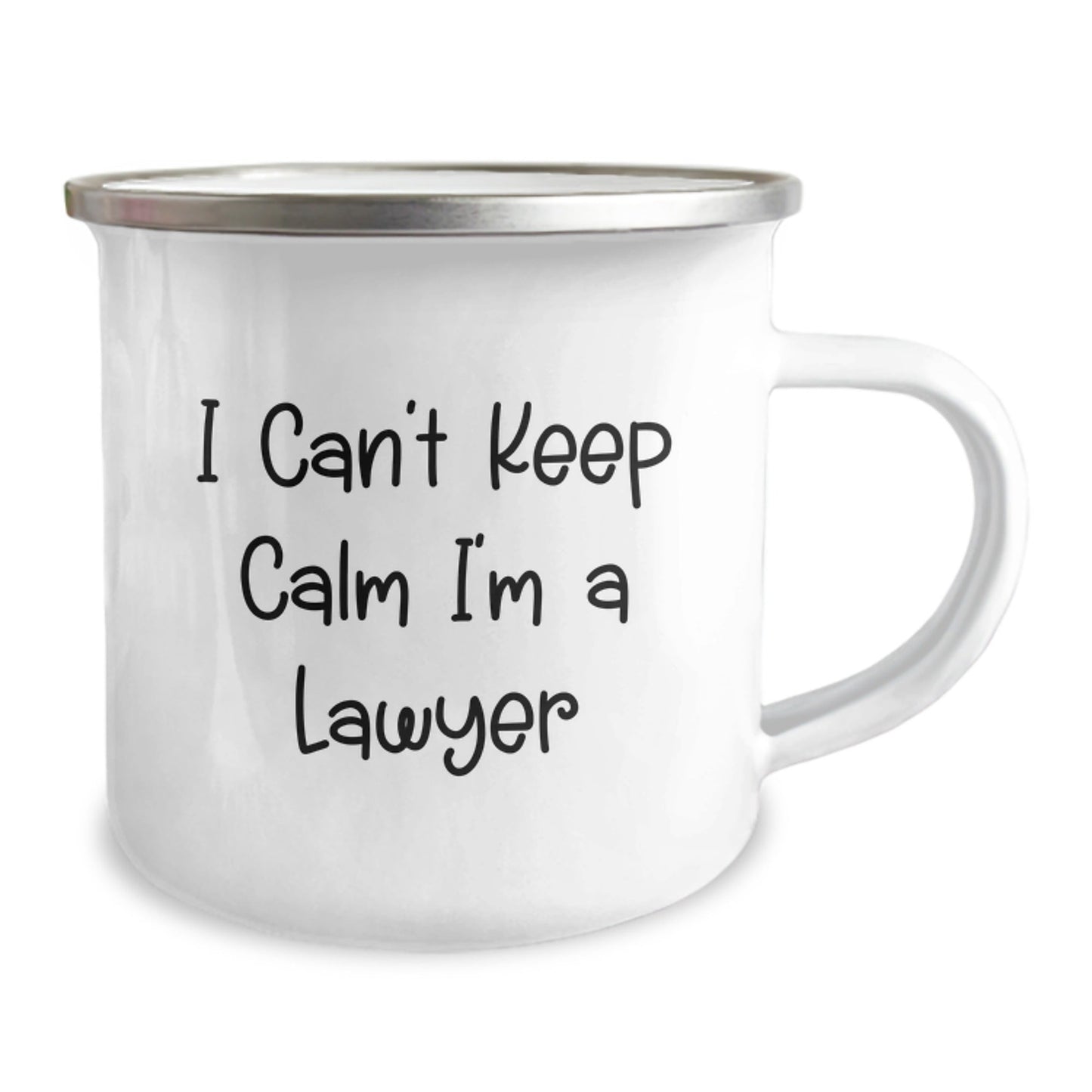 Funny Lawyer Gifts from Friends or Family - I Can't Keep Calm I'm A Lawyer Camping Mug for Graduation - Victory Thru Vision