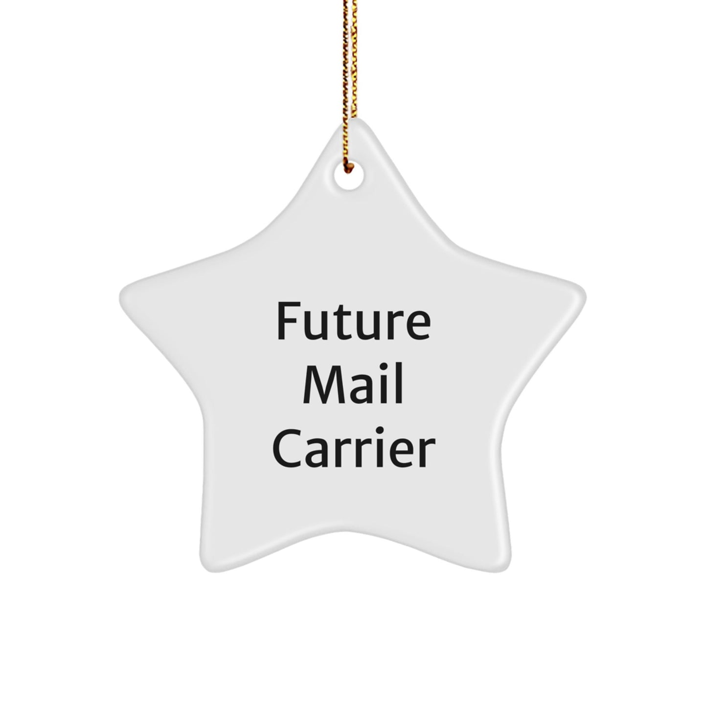 Funny Mail Carrier Gifts from Friends for Future Mail Carriers - Star Ornament, White, Christmas Unique Presents - Victory Thru Vision