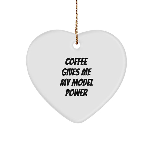 Funny Model Power Heart Ornament Gifts from Friends for Christmas - Victory Thru Vision
