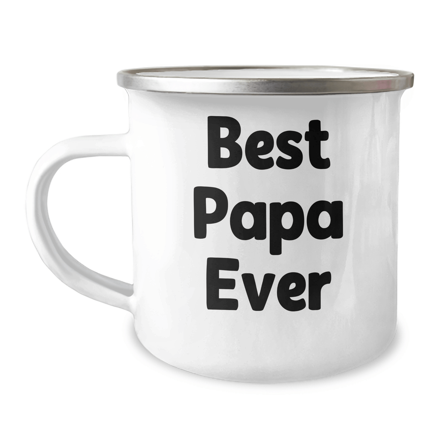 Funny Papa Camping Mug, Best Papa Ever Quote, 12 oz Stainless Steel, Gifts from Men to Papa, Unique Graduation Gifts for Papa - Victory Thru Vision