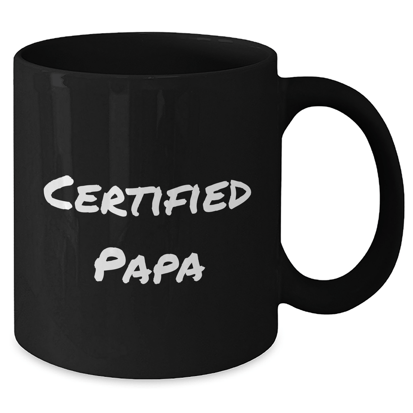 Funny Papa Certified Quote Black Coffee Mugs Gifts for Papa from Family on Father's Day - Victory Thru Vision