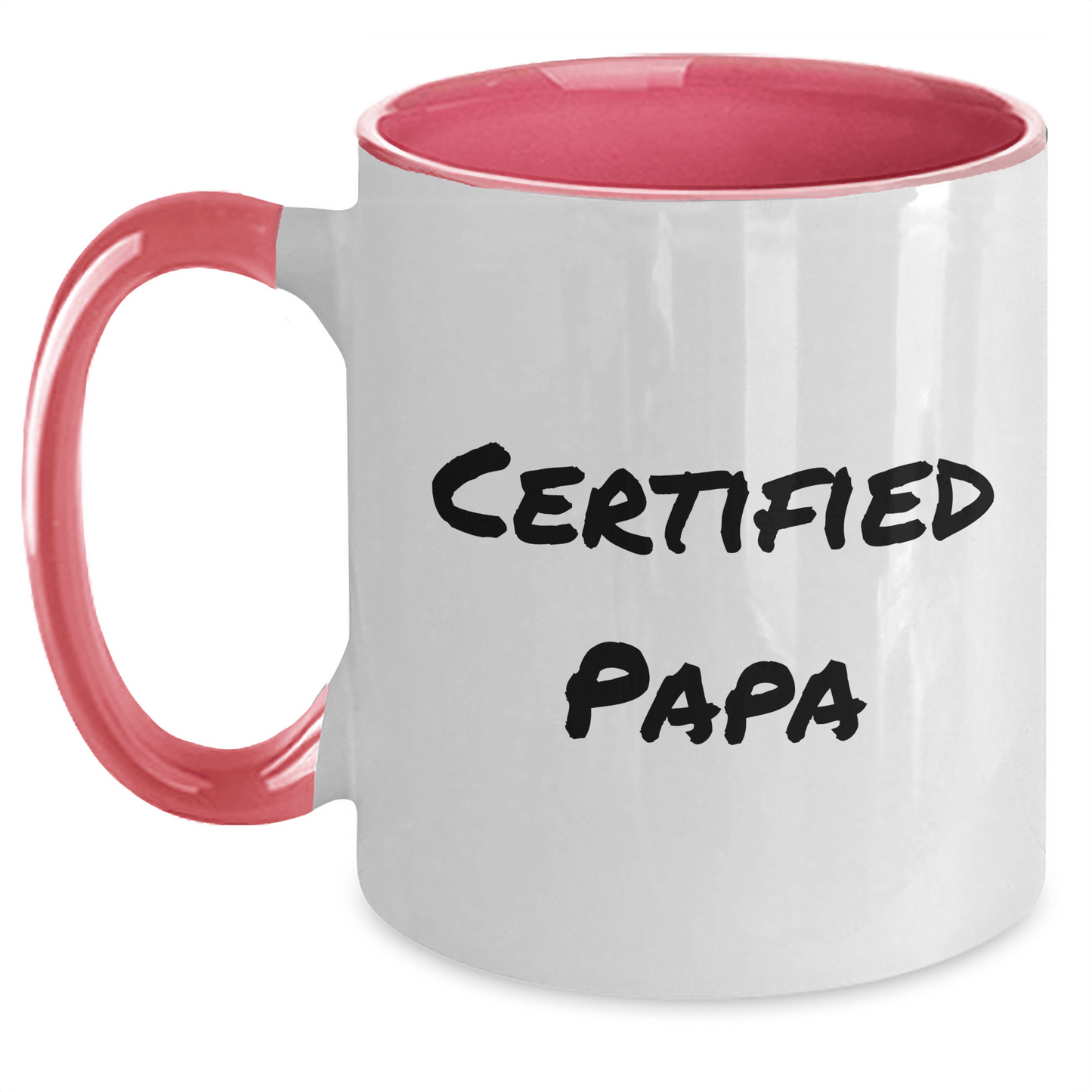 Funny Papa Gifts from Men - Two Tone Coffee Mug for Papa on Father's Day, Black and White, Red and White, Navy and White, and Pink and White Options - Victory Thru Vision