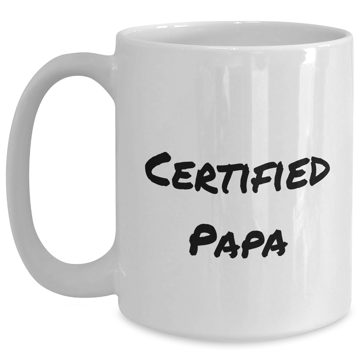 Funny Papa Gifts, Papa's Day Unique Gifts from Men, White Coffee Mug for Papa, 'Certified Papa' Quote - Victory Thru Vision