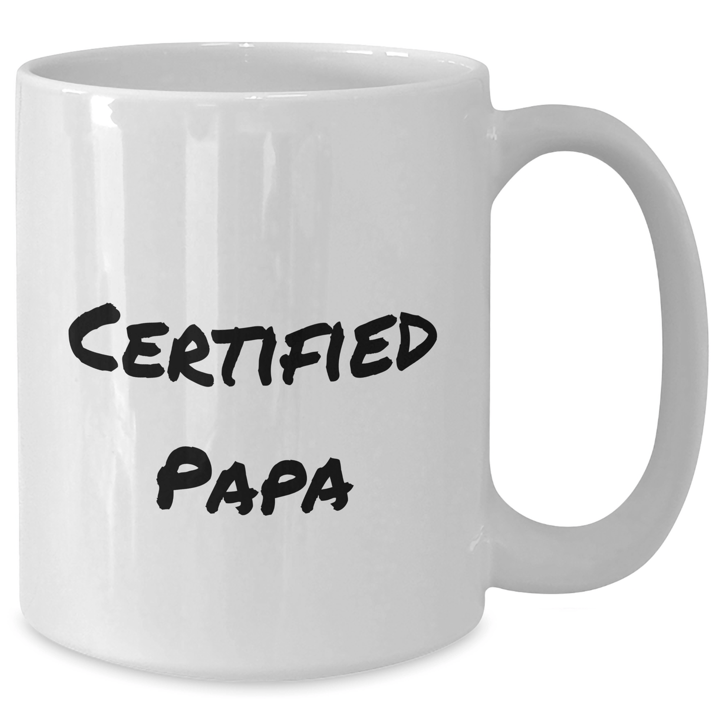 Funny Papa Gifts, Papa's Day Unique Gifts from Men, White Coffee Mug for Papa, 'Certified Papa' Quote - Victory Thru Vision