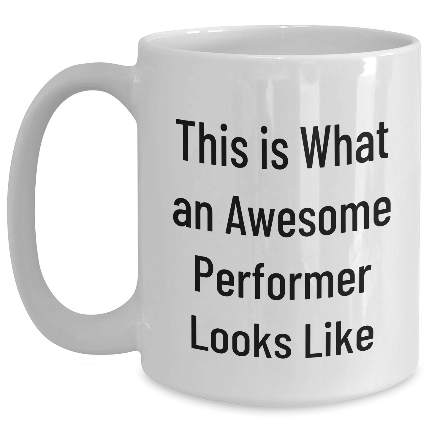 Funny Performer Gifts from Friends for Graduation, White Coffee Mug with Inspirational Quote - Victory Thru Vision