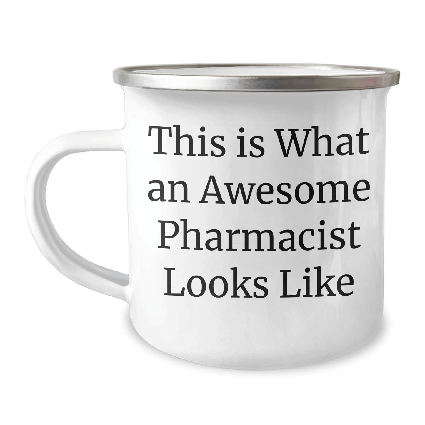 Funny Pharmacist Gifts, 'This Is What An Awesome Pharmacist Looks Like' Quote, 12 oz Camping Mug for Men, Women, or Coworkers, Gifts from Family, Friends, or Coworkers, Graduation Unique Gifts - Victory Thru Vision