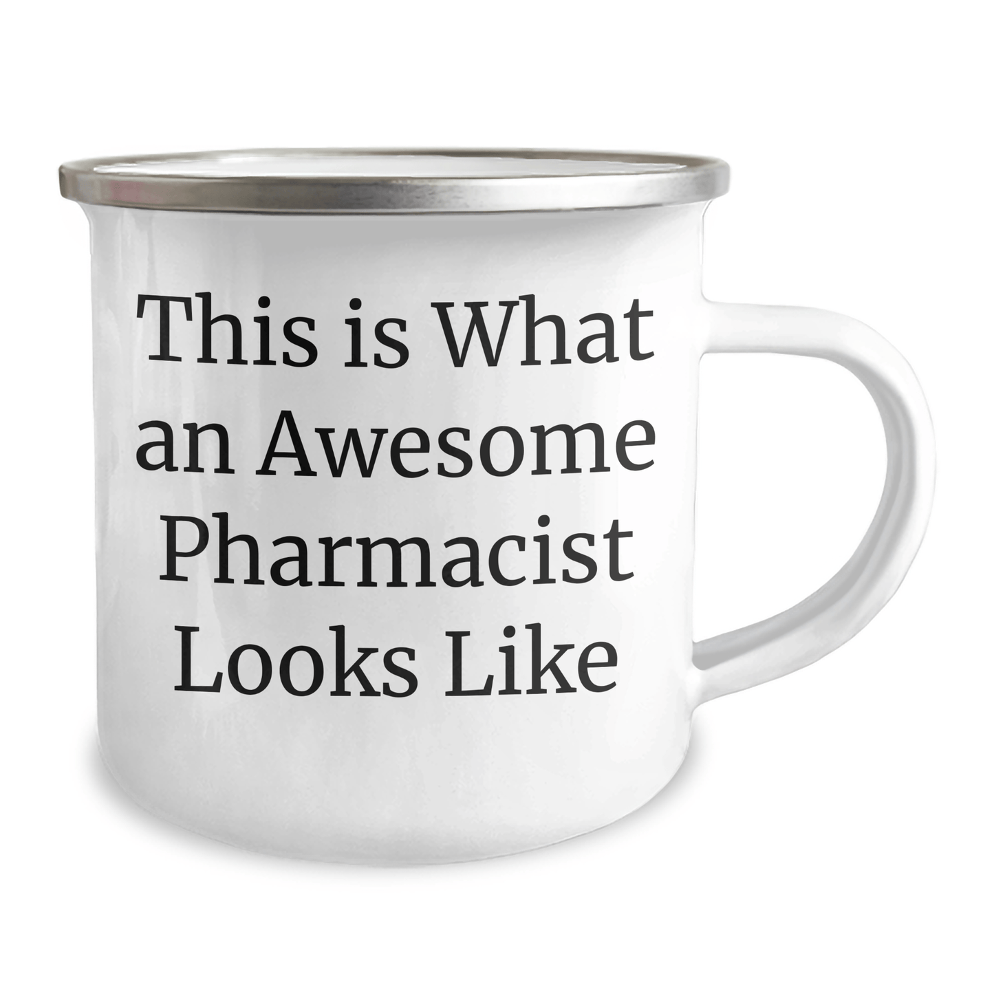 Funny Pharmacist Gifts, 'This Is What An Awesome Pharmacist Looks Like' Quote, 12 oz Camping Mug for Men, Women, or Coworkers, Gifts from Family, Friends, or Coworkers, Graduation Unique Gifts - Victory Thru Vision