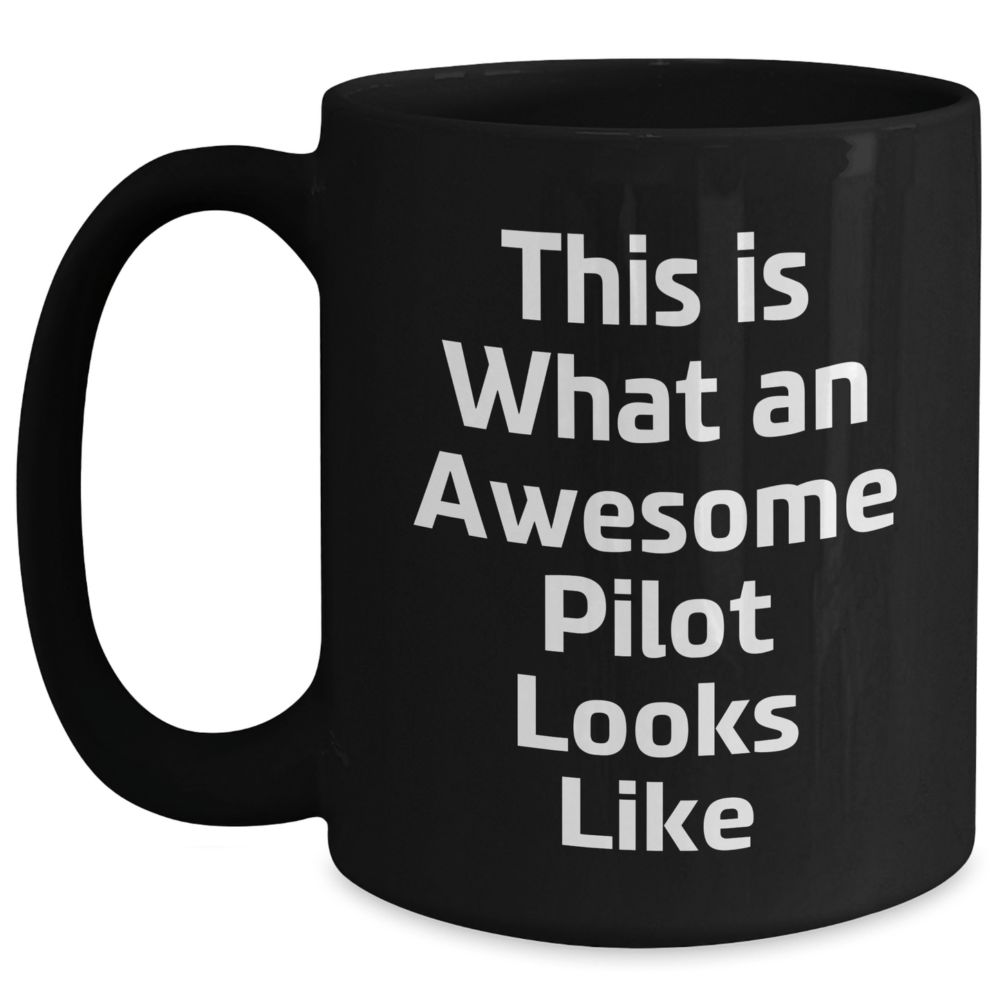 Funny Pilot Gifts from Friends for Awesome Pilots on Father's Day - Black Coffee Mug - Victory Thru Vision
