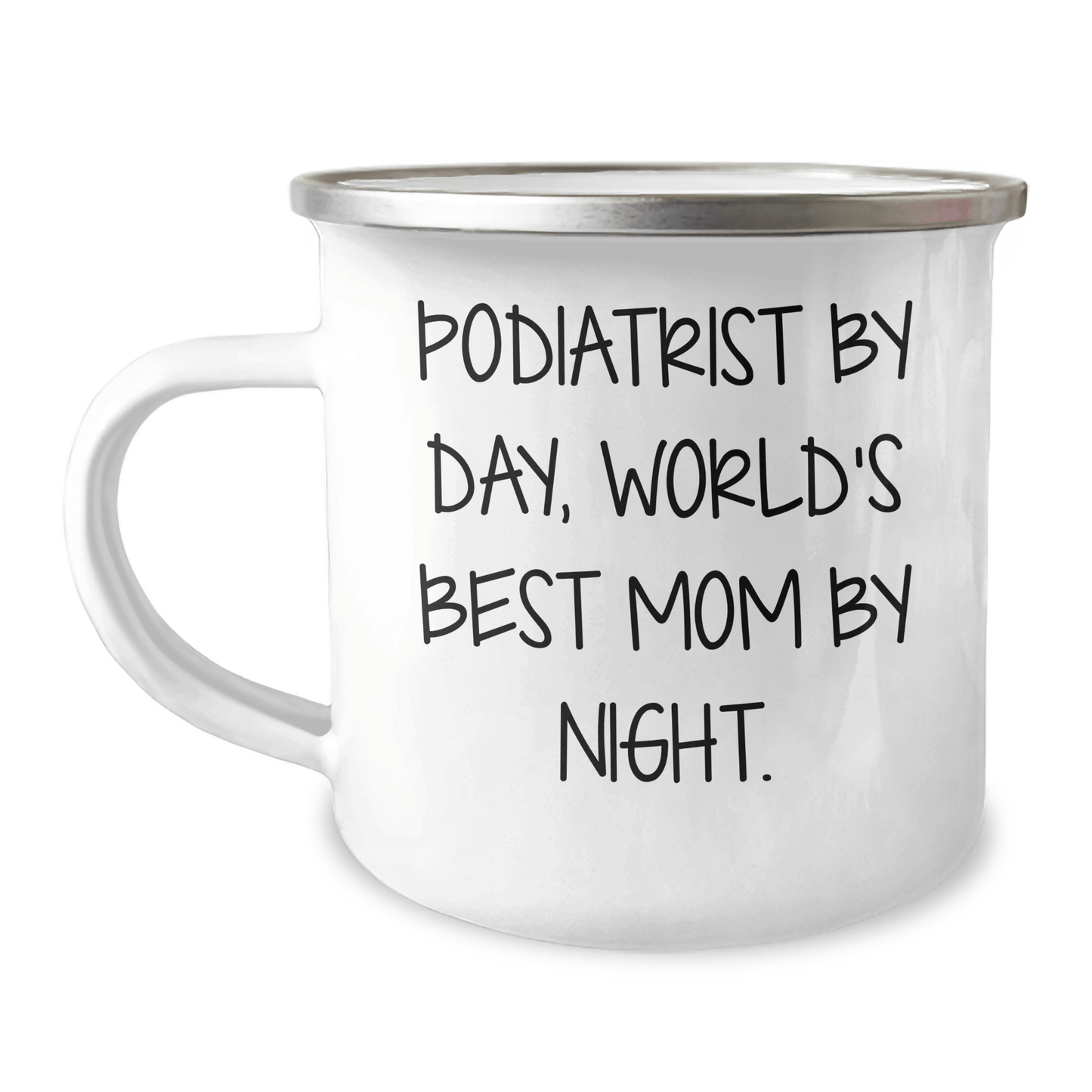 Funny Podiatrist Gifts, Camping Mug for Men, Gifts from Mom, 'Podiatrist by Day, World's Best Mom by Night' - Father's Day Unique Gifts - Victory Thru Vision