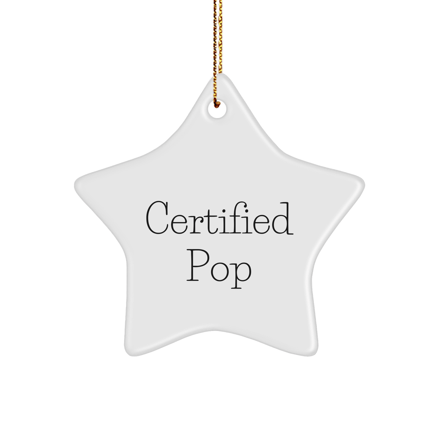 Funny Pop Gifts from Friends, Inspirational Star Ornament Quotes for Pop Lovers, Christmas Unique Gifts for Family - Victory Thru Vision