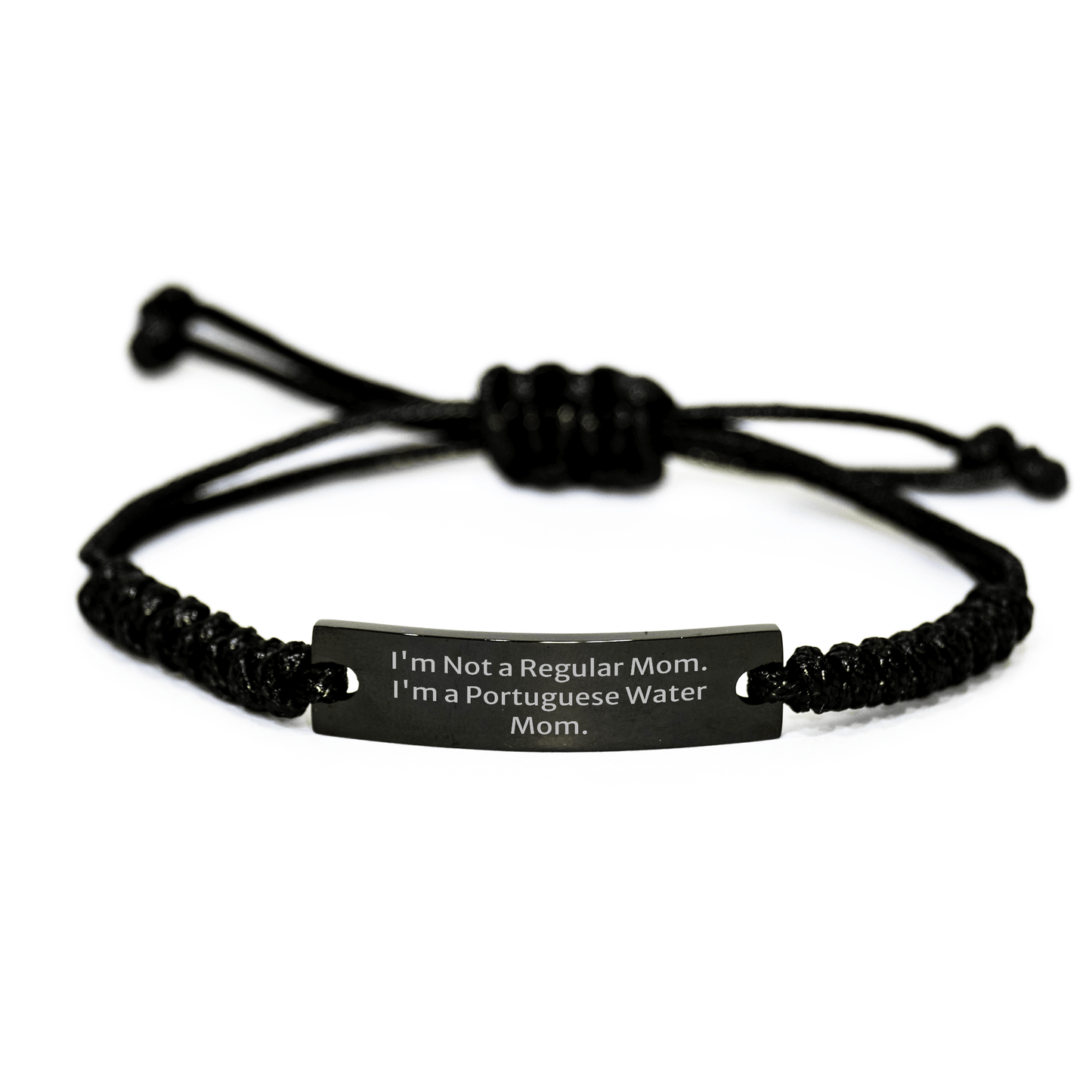 Funny Portuguese Water Dog Mom Gifts from Friends for Graduation Unique Rope Bracelet - Victory Thru Vision