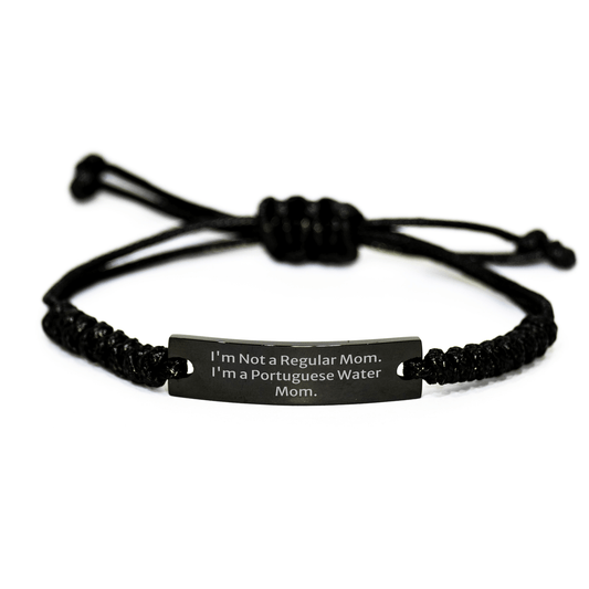 Funny Portuguese Water Dog Mom Gifts from Friends for Graduation Unique Rope Bracelet - Victory Thru Vision