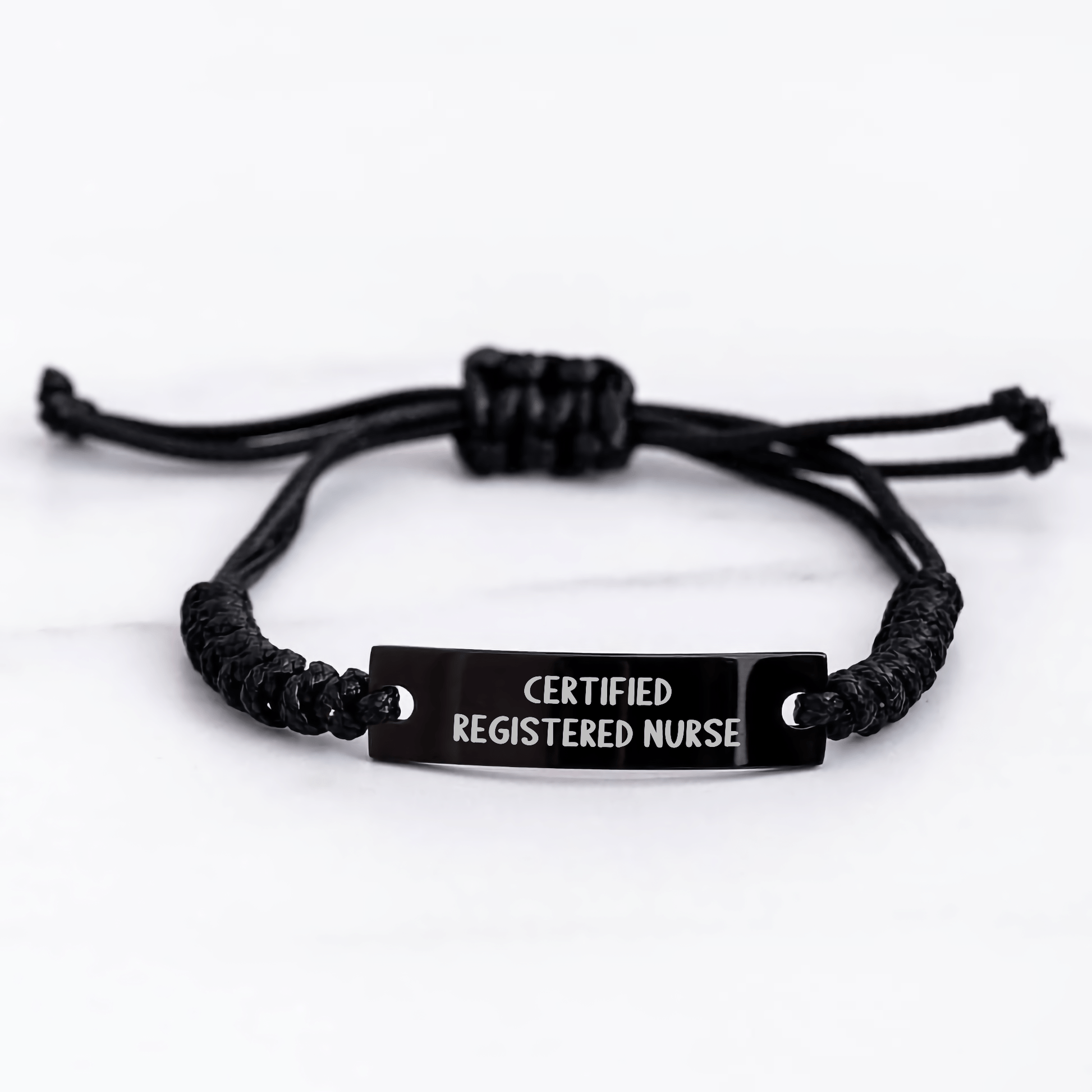 Funny Quote Certified Registered Nurse Rope Bracelet Gifts from Men to Registered Nurse on Father's Day - Unique Adjustable Rope Jewelry for Men - Victory Thru Vision
