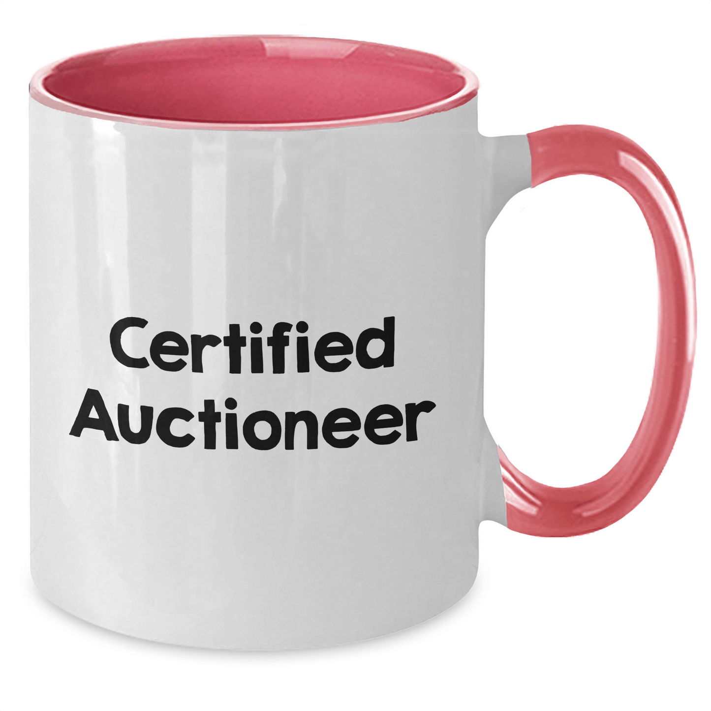 Funny Quotes by Certified Auctioneer Gifts for Men, Two Tone Coffee Mug, Father's Day Unique Gifts from Family, Auctioneer Mug with Humor - Victory Thru Vision