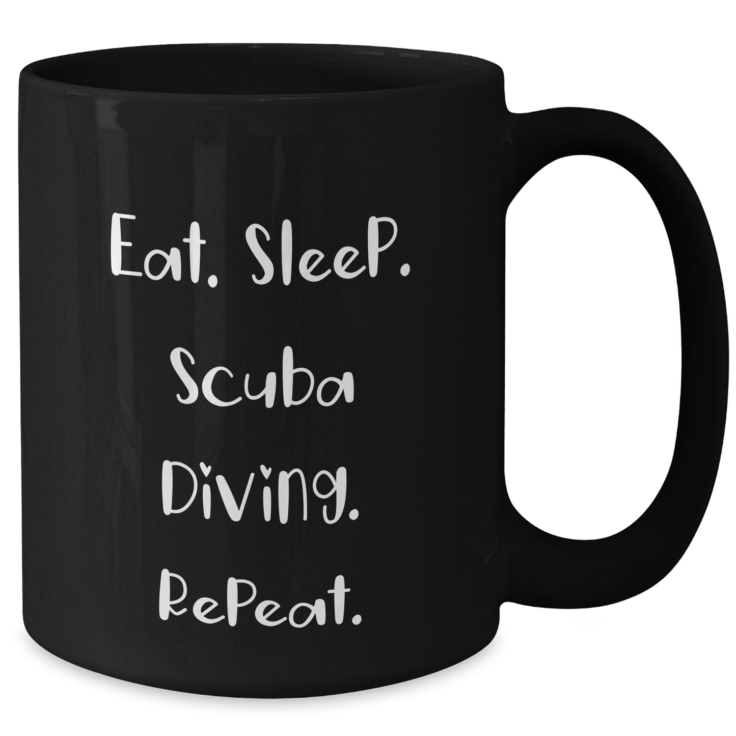 Funny Scuba Diving Mugs, Eat. Sleep. Scuba Diving. Repeat. Gifts for Scuba Diving Enthusiasts from Family - Victory Thru Vision